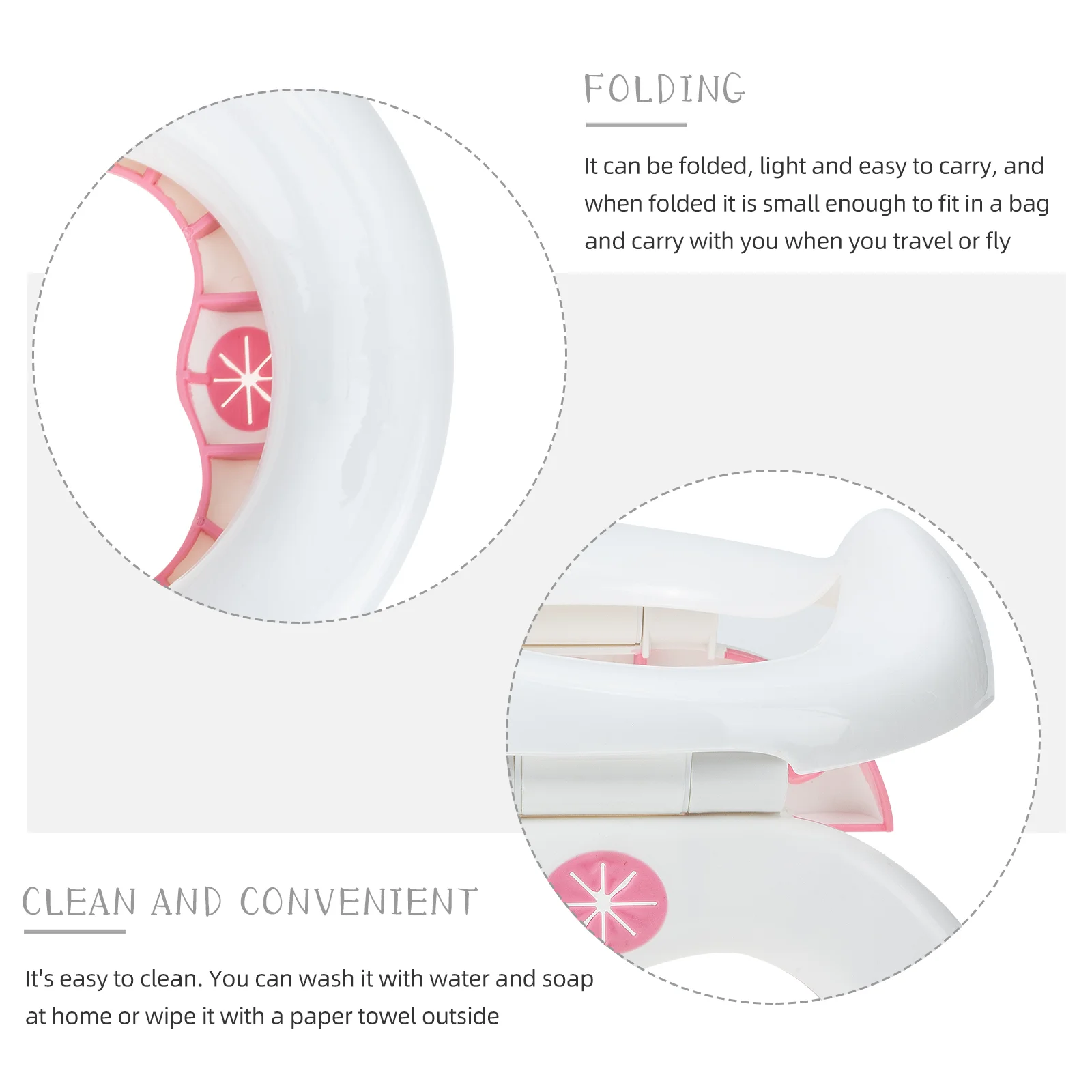 Baby Travel Potty Durable Toilet Children Kids Training Seat Folding Foldable Portable 2