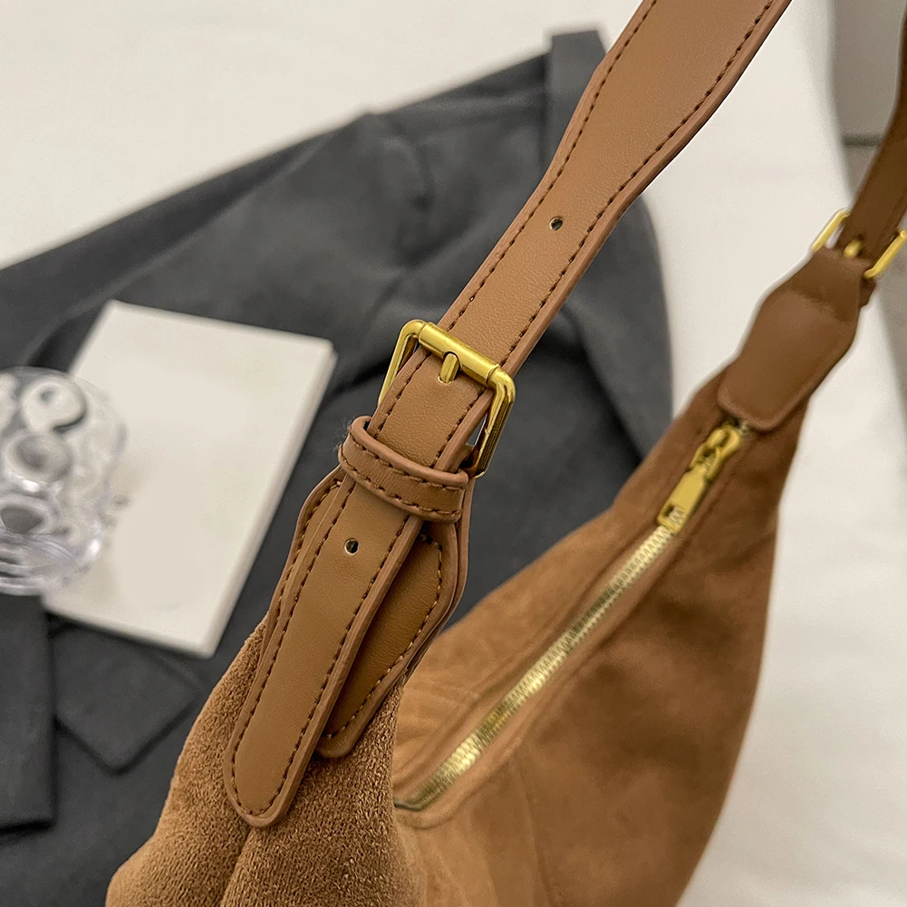 Velvet Crossbody Bag for Women with Adjustable Strap and Inner Pocket