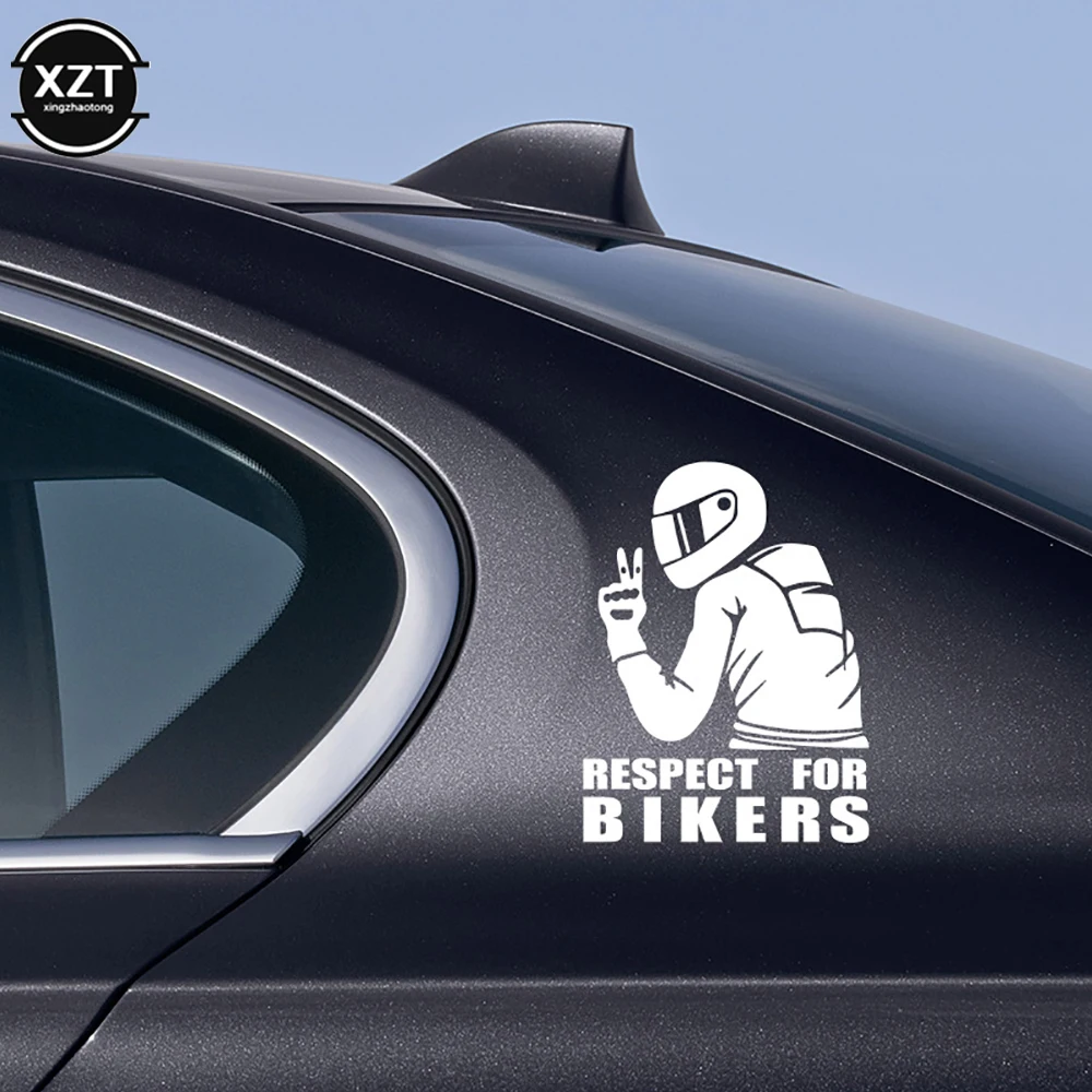 15x11CM Respect Biker Sticker For Car Motorcycle Vinyl 3D Stickers And Decals motorcycle stickers