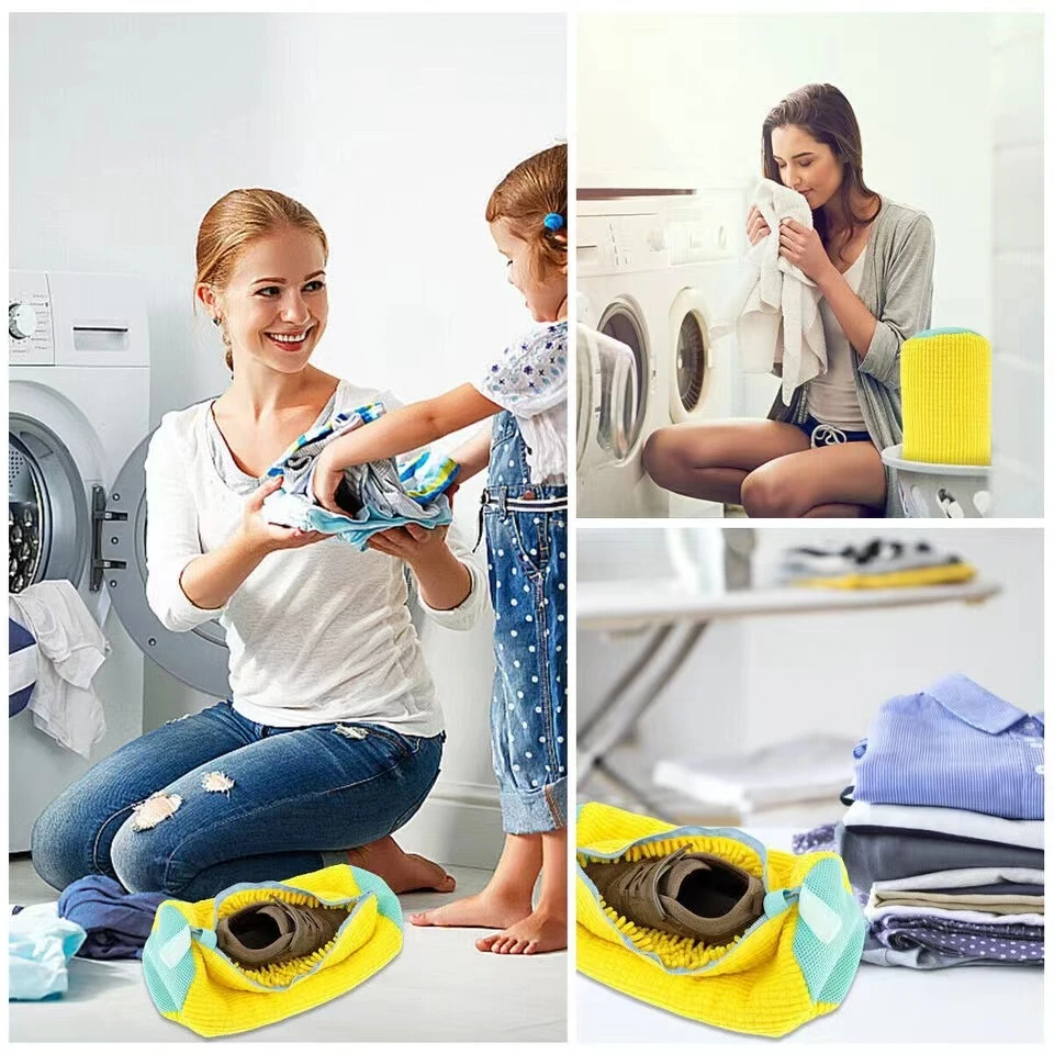 Wash Bag Padded Net Laundry Shoes Protector Fluffy fibers Easily remove dirt Washing Bags Anti-deformation Friendly Laundry Bag laundry bag shoe washing bag clothes washing bag