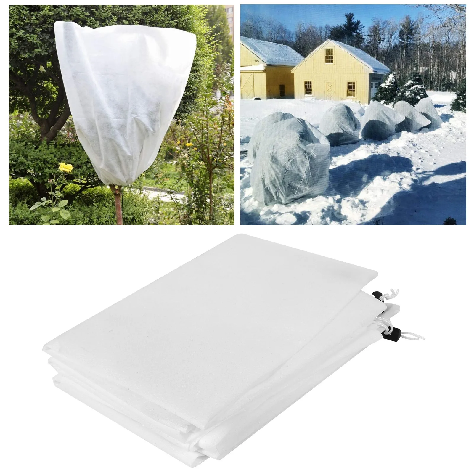 

4Pcs Anti-freeze Plant Cover Non Woven Fabrics Outdoor Garden Plant Protector Winter Plant Tree Protection Cover 60 x 80cm