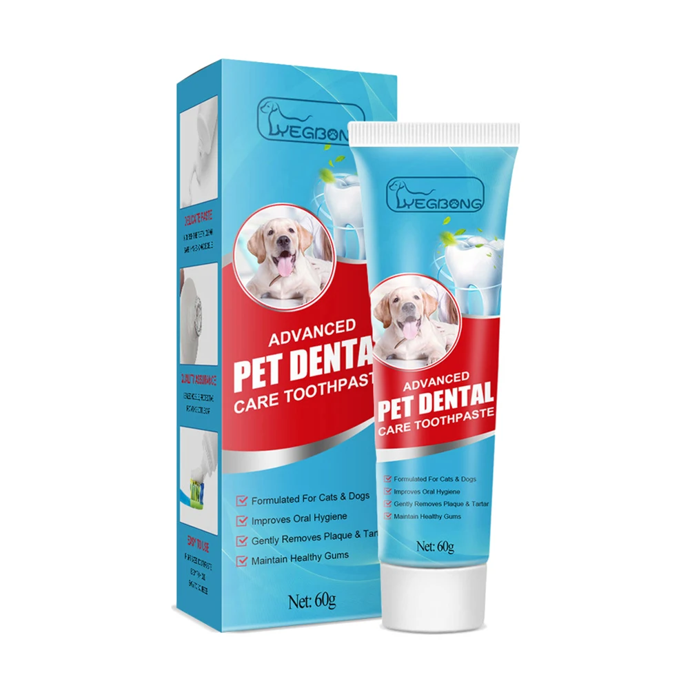 60g Dental Toothpaste Oral Care Puppy Kitten Cat Edible Toothpaste Teeth Cleaning Deodorant Fresh Breath Pet Products