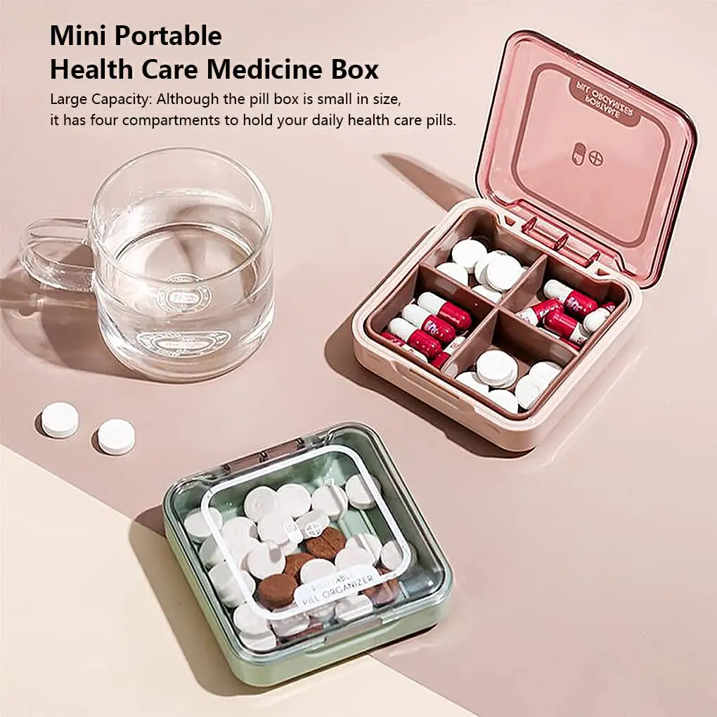 Small-Medicine-Box-Portable-Transparent-Storage-Box-Multi-grid ...