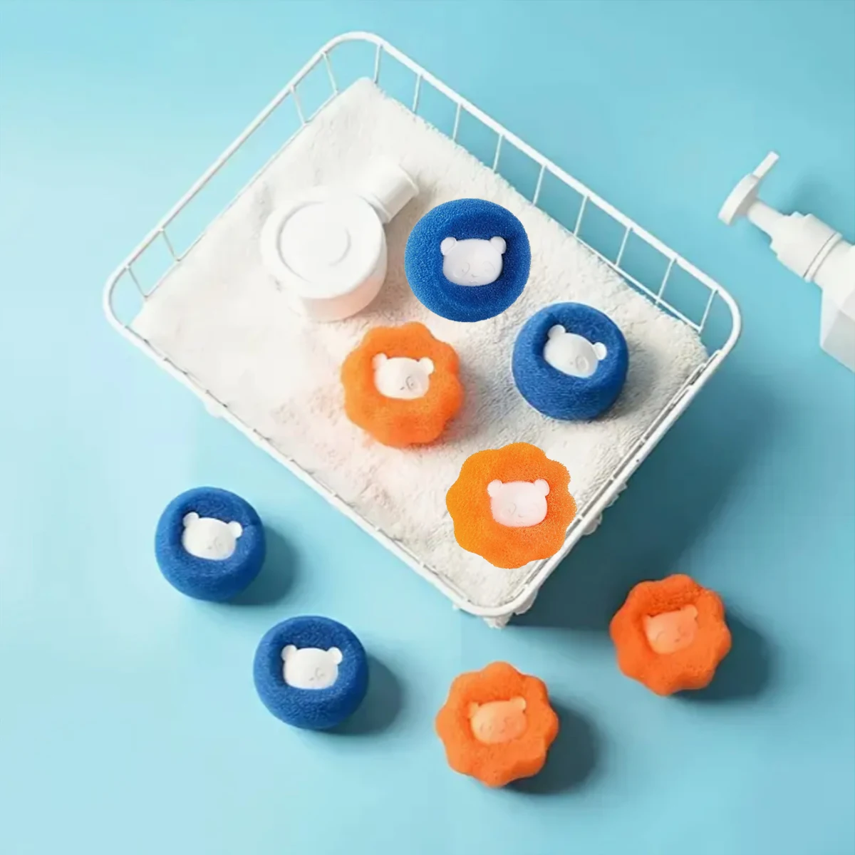 Washing Machine Cleaning Balls Powerful Stain Remover Magic Hair Catcher Pet Laundry Hair Remover 8PCS laundry ball