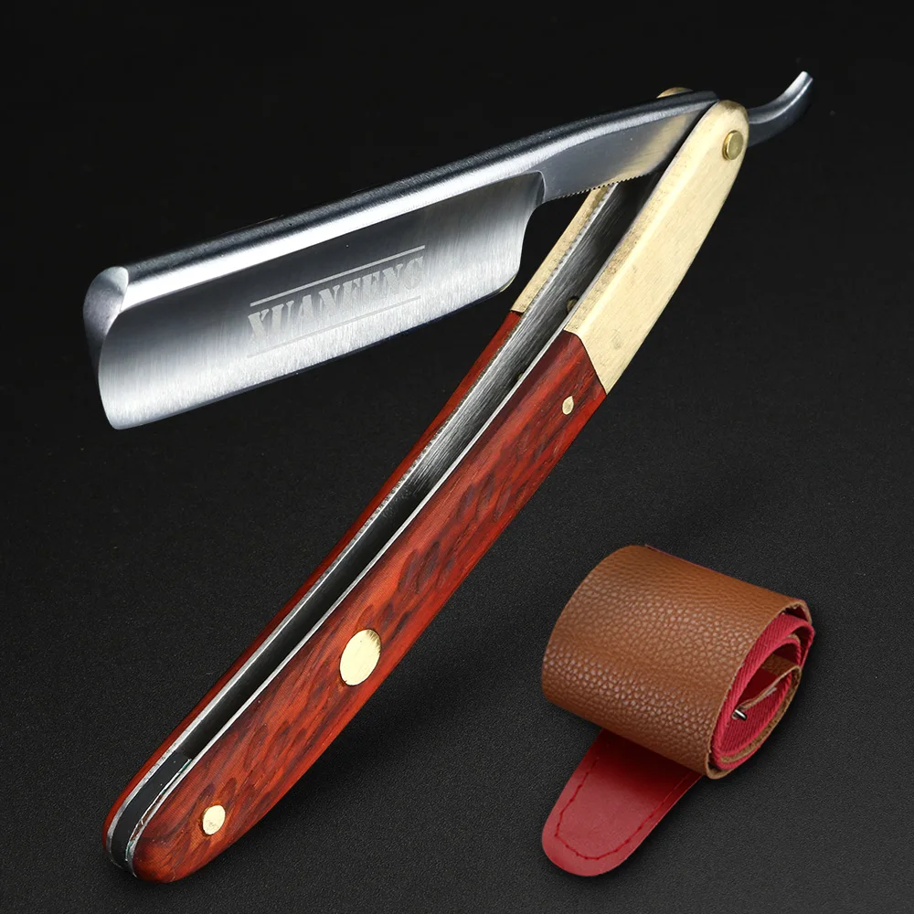 Redwood Handle Traditional Shaver Men's Manual Shaver Carbon Steel Manufacturing Shaver 5