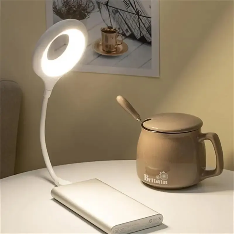 USB Direct Plug Portable Lamp Dormitory Bedside Lamp Eye Protection Student Study Reading Available Night Light