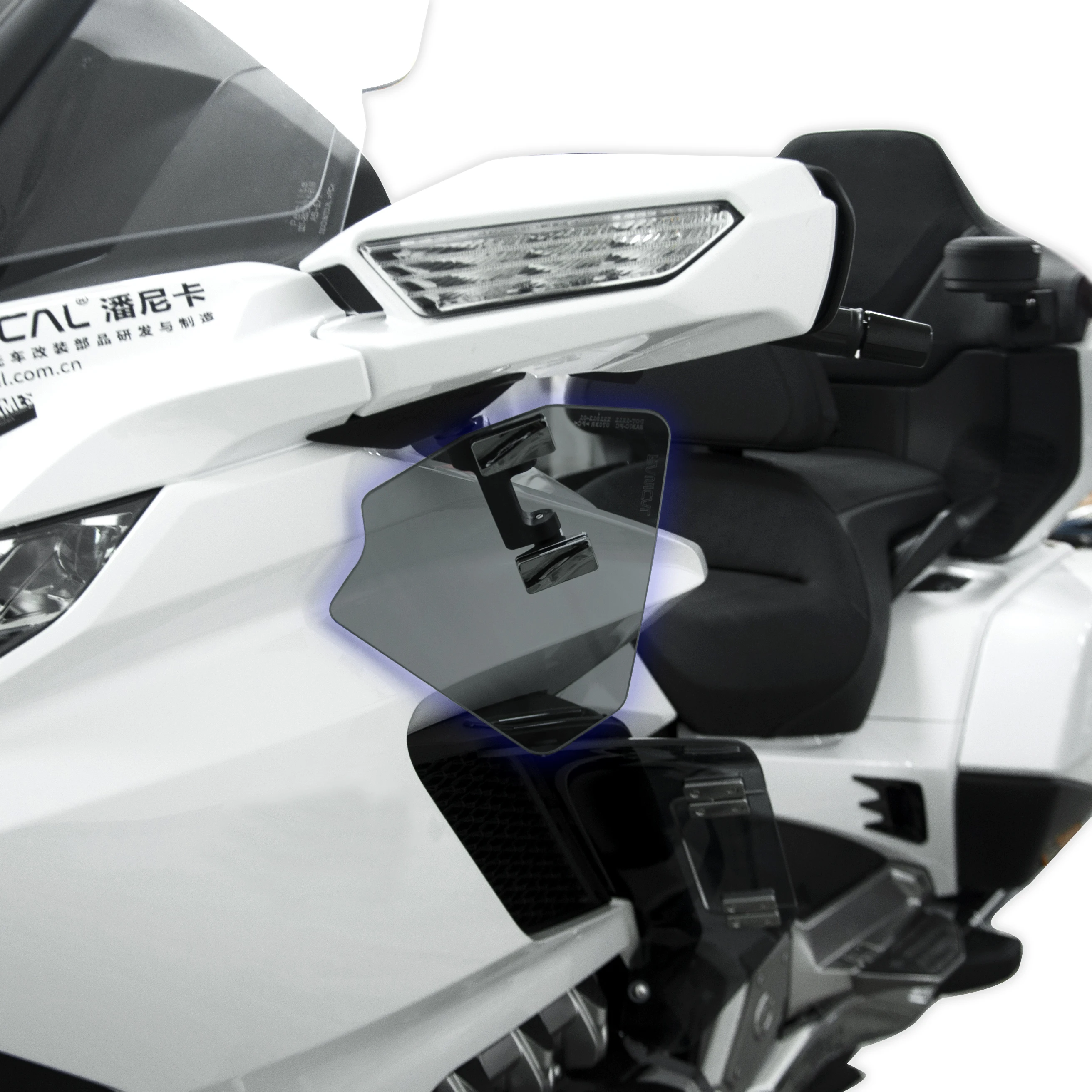 

Panical Hand Guard Deflector Mount Tint Mirror Wind Case Upper Air Deflector Deflectors For Honda Gold Wing GL1800 F6B 2018-2024