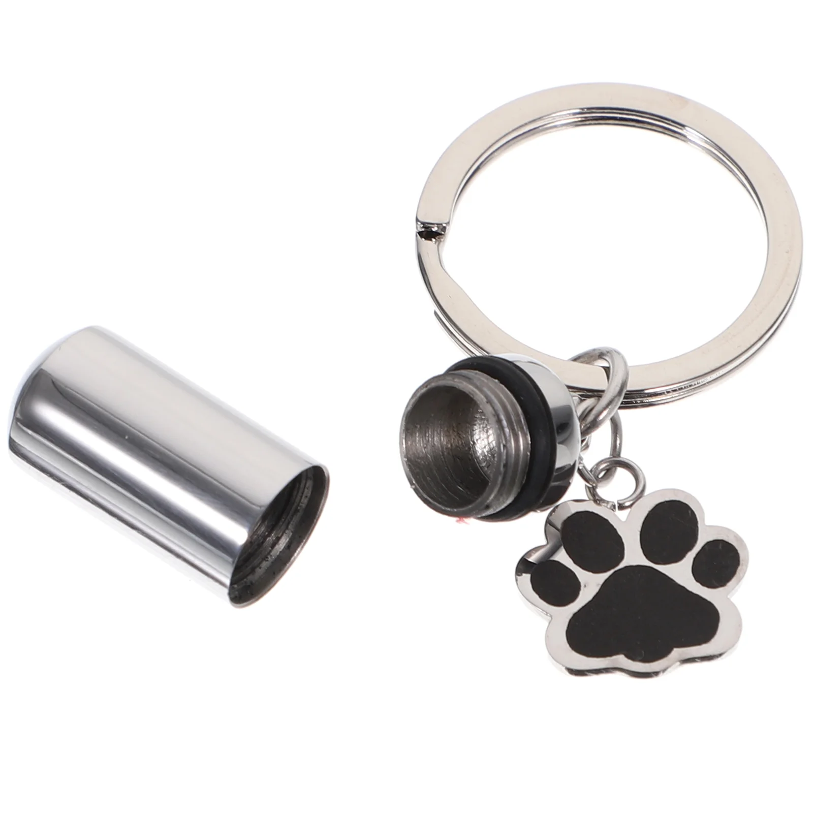 2 Pcs Bone Ash Necklace Pet Urns For Hair Locket Stainless Steel Pet Urn Hanging Ash Jar Memorials