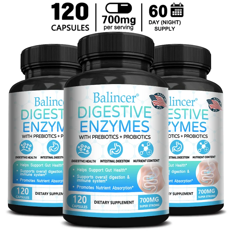 Digestive Enzyme Supplement Digestive Enzyme with Prebiotic + Probiotic For Adult Men and Women