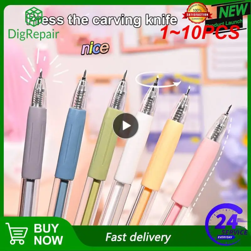

1~10PCS Art Knife Pen Paper Cutter Precision Craft Cutting Tool Portable Knife Hand Account Leather Fabric Carving