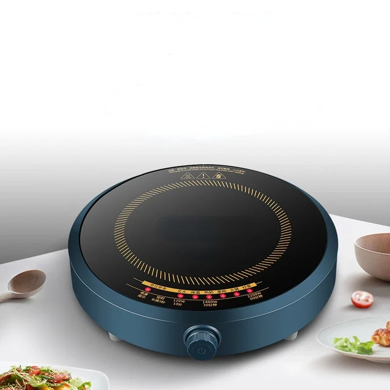 220V 2200W Induction Cooker Household Smart Round Small Energy-saving Set Hot Pot Cooking Integrated