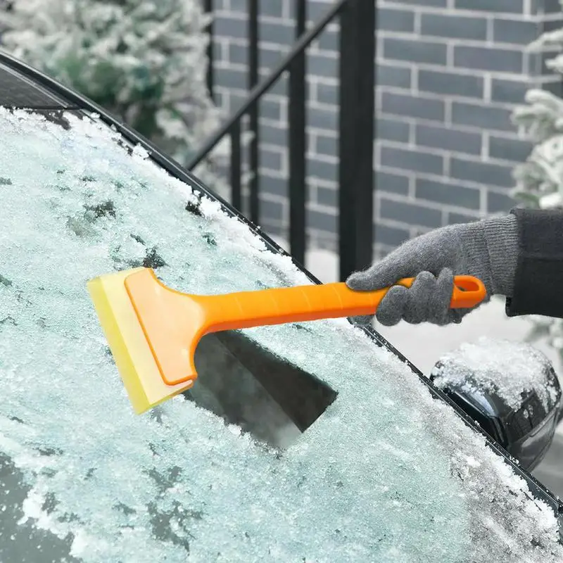 Car Glass Ice Scrapers Handheld Window Snow Removal Shovel for Vehicle Long Handle Ice Scrapers for Truck SUV RV Convertible Car