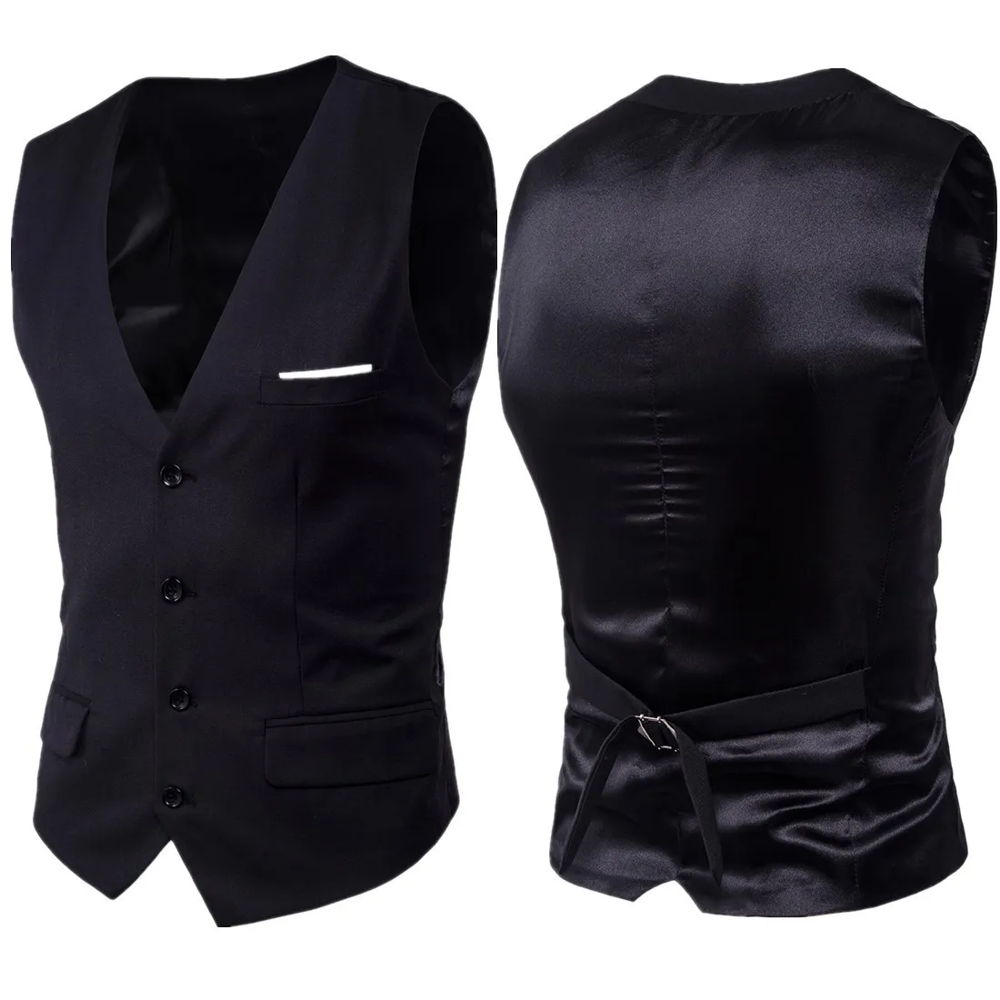 Men Business Office Workwear Blazer Vest Jacket