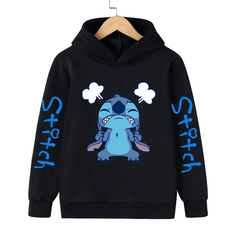 y2k Kids Disney Stitch Hoodie Children Cartoon Girl Boy Lilo and Stitch Sweatshirt Casual Top kids sweatshirts