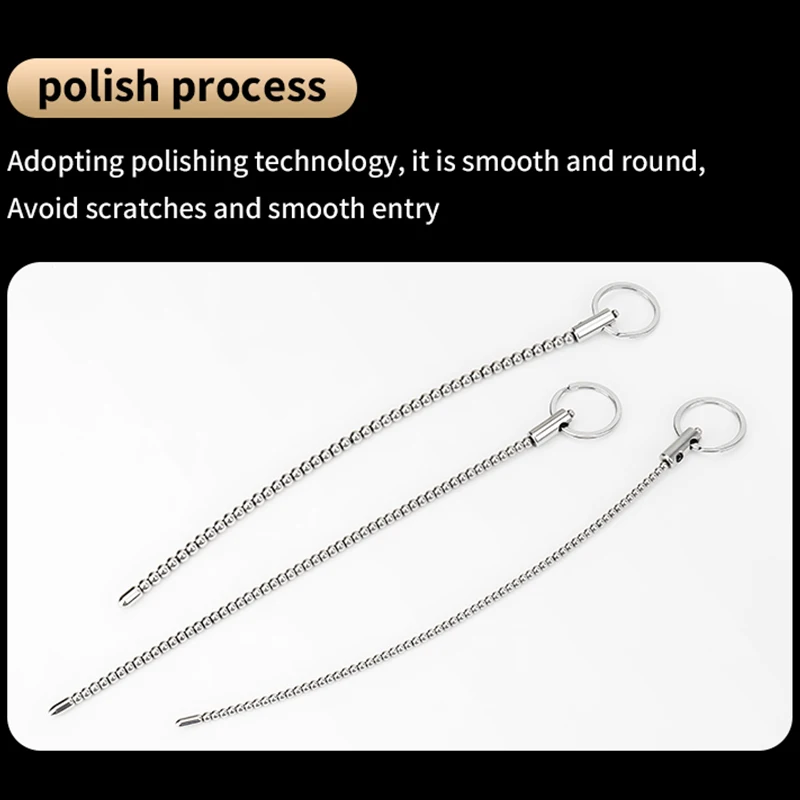Penis Sex Toys Stainless Steel Urethra Pull Beads Horse Eye Stick Penis Massager SM Urethral Catheter Metal Urethra Plug Male Penis Stimulators
