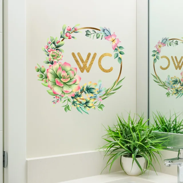 창의적인 화장실 욕실 상업 장소 장식 벽화 PVC 벽 스티커