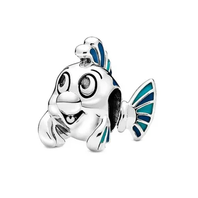 Alloy charm flounder owl O-shaped crown carriage little flying pig beads DIY hand-beaded bracelet accessories