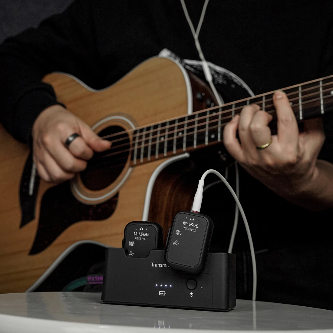 M-VAVE WP-12 2.4G Wireless Earphone Monitor System Wireless System Transmitter Receiver Guitar Accessories