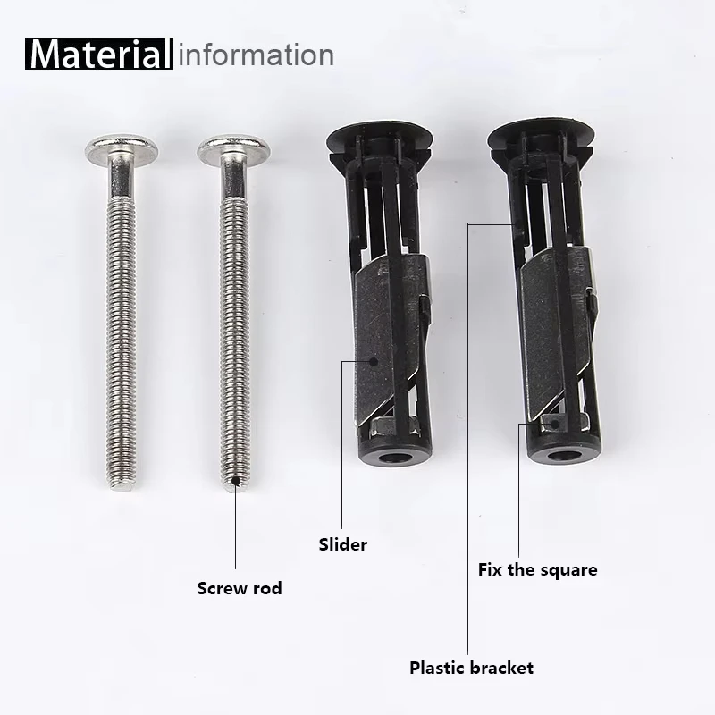 Heavy Duty Toilet Seat Fastener Bolt kit Stainless Steel Tank Toilet Bolt Hinge Screw Retractable Cover Kit toilet seat accessories