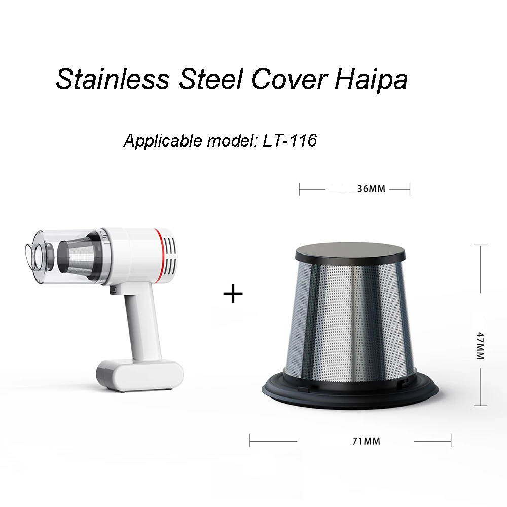 Vacuum Cleaner Cartridges wireless vacuum cleaner hepa filter kit Car Accessory Stainless Steel Cover Haipa Home Appliance Vacuum 1 Pcs LT 116