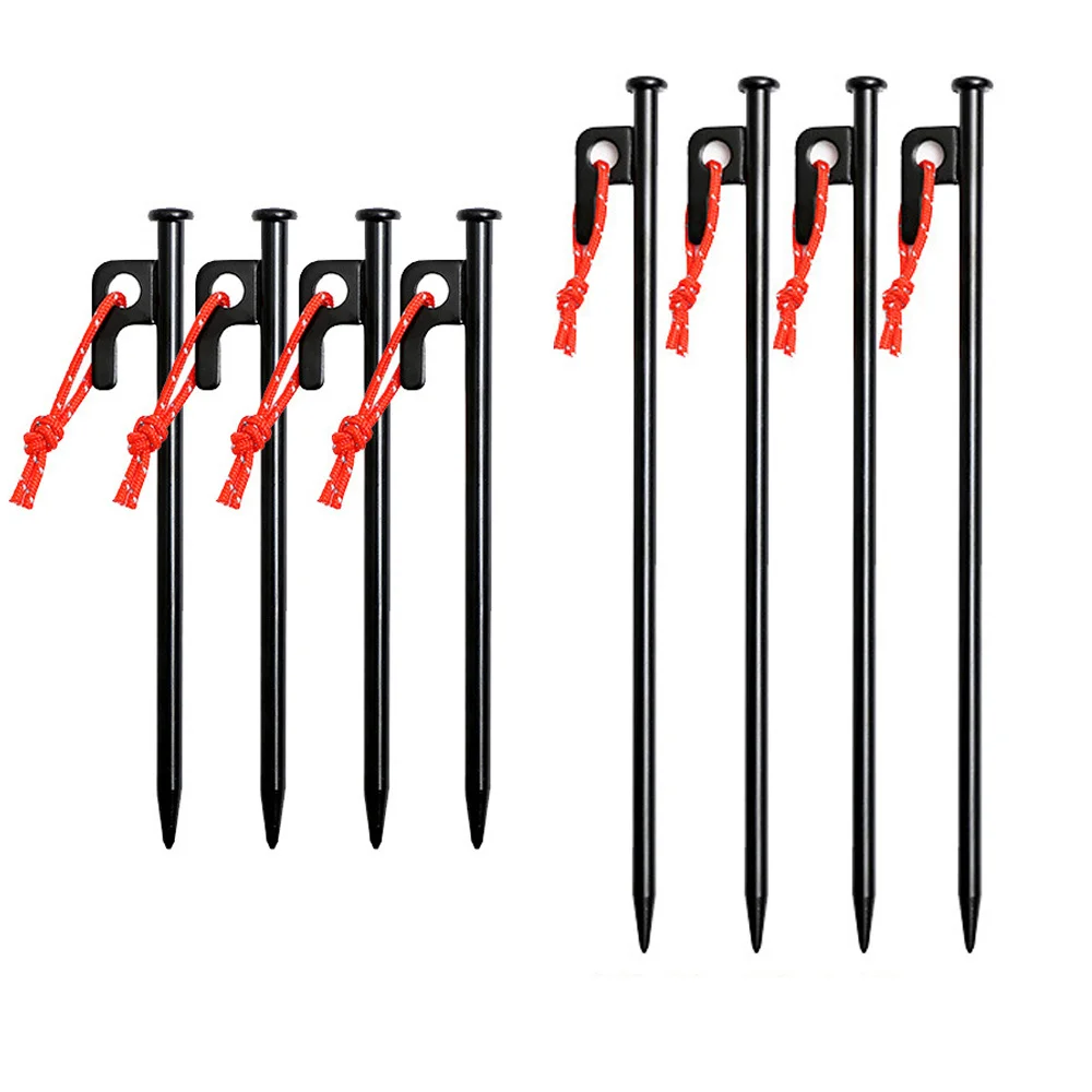 

20/30/40cm Metal Tent Peg Nails With Rope Stake Camping Hiking Equipment Outdoor Traveling Tent Sand Ground Accessories supplier