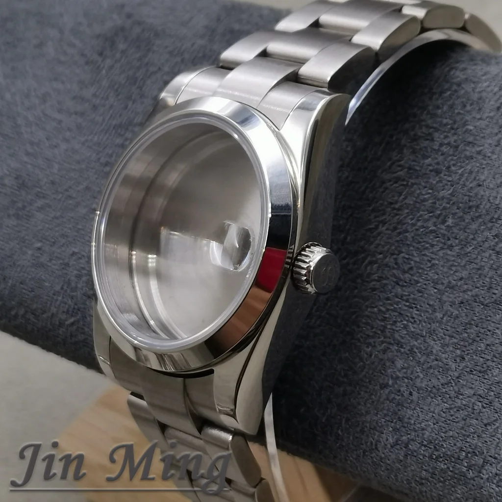 Premium Men's Watch Case with Sapphire Glass and Strap Parts, 36mm/40mm S Crown