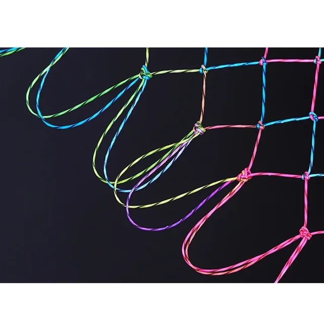 35/60cm Caliber Nylon Fishing Nets Collapsible Fishing Tools Racket string Rhombus Mesh Hole Depth Folding Nylon Landing Dip Net 4