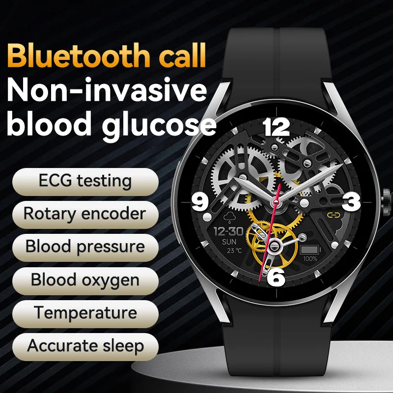 

2023 New ECG+PPG Smart Watch 1.32 360*360 Bluetooth Call Blood Sugar Body Temperature Heart Rate Smart Watch for Men Women