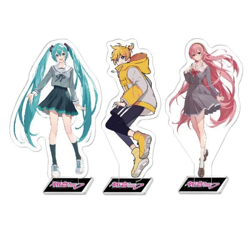 1 Pz Vocaloid Virtual Singer Hatsune Miku Kagamine Len Rin Meiko Kaito Acrilico Modello Desk Decor Standing Placca Display Toy