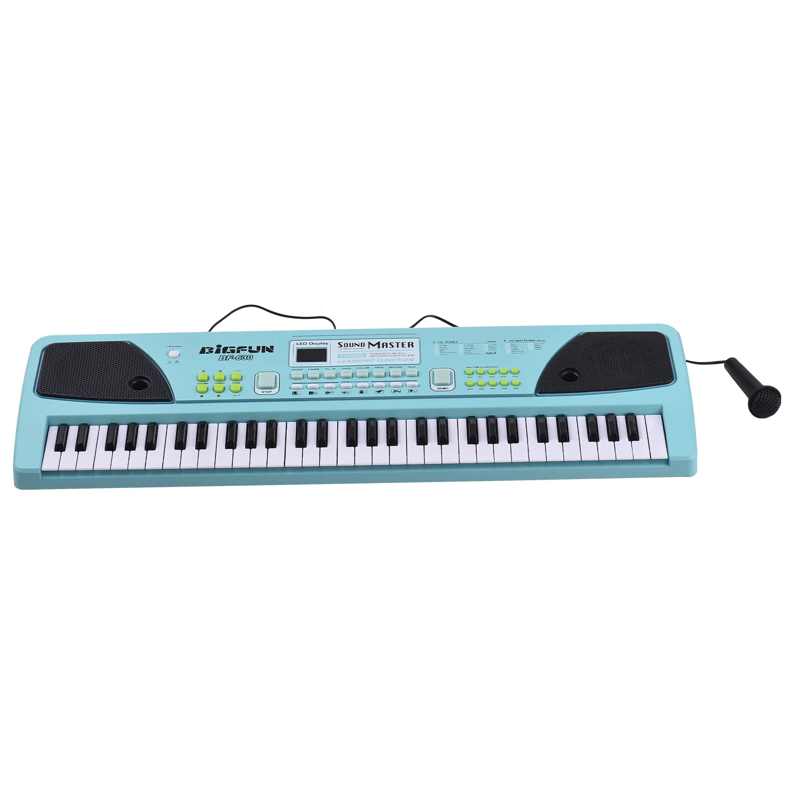 61 Key Keyboards Piano Portable Electronic Keyboard Piano 16 Tones 10 Rhythms 8Percussion 6Demos Dual Speaker Musical Instrument
