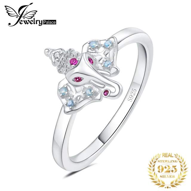 Jewelry  Ring - Jewelrypalace Blue 925 Sterling Silver Ring Women Wedding  Band Fine - Aliexpress