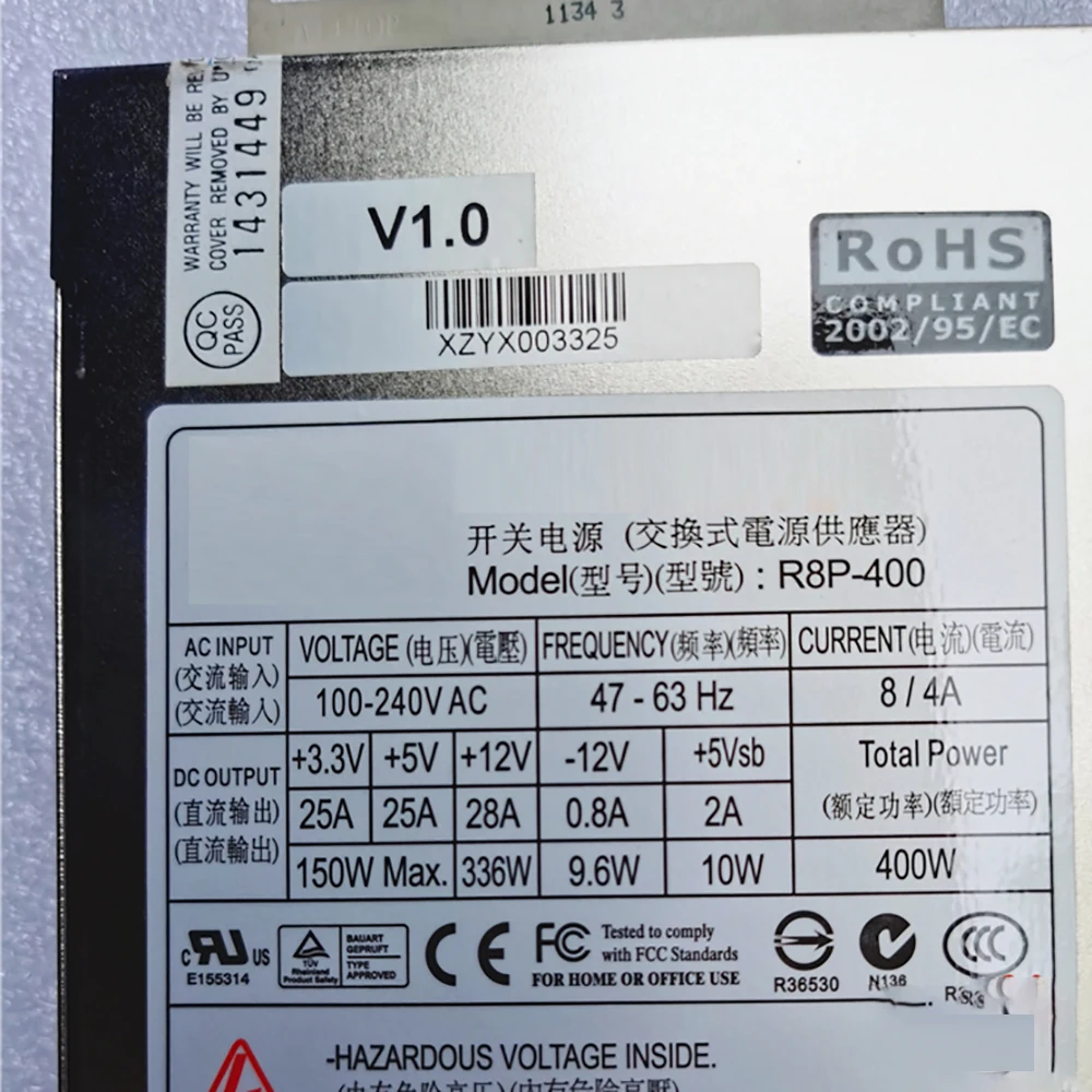 SS 400R8P R8P 400 For TC SURE STAR 400W 1 1 Power Supply Module Works Perfectly