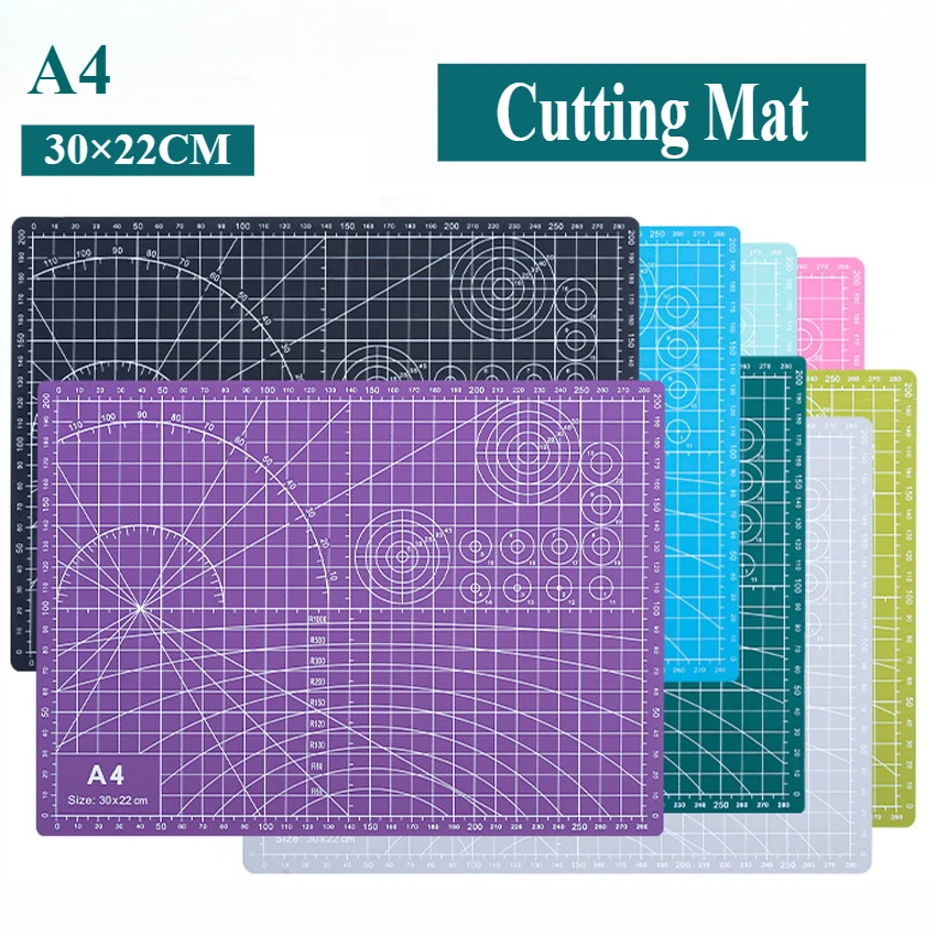 Paper cutting tools A4 PVC Self-Healing Paper Cutting Multi-Color Precision Grid for Quilting Scrapbooking Sewing Craft Art