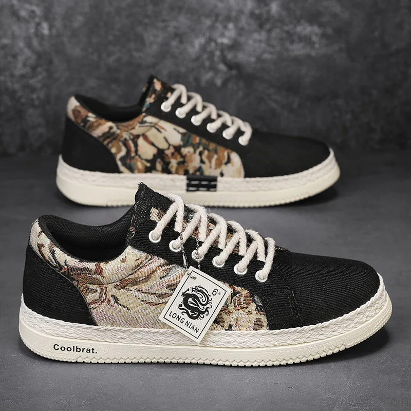 

Кеды мужские на плоской подошве, дышащие кроссовки, Вулканизированная подошва, повседневная спортивная обувь, модные, весна 2024