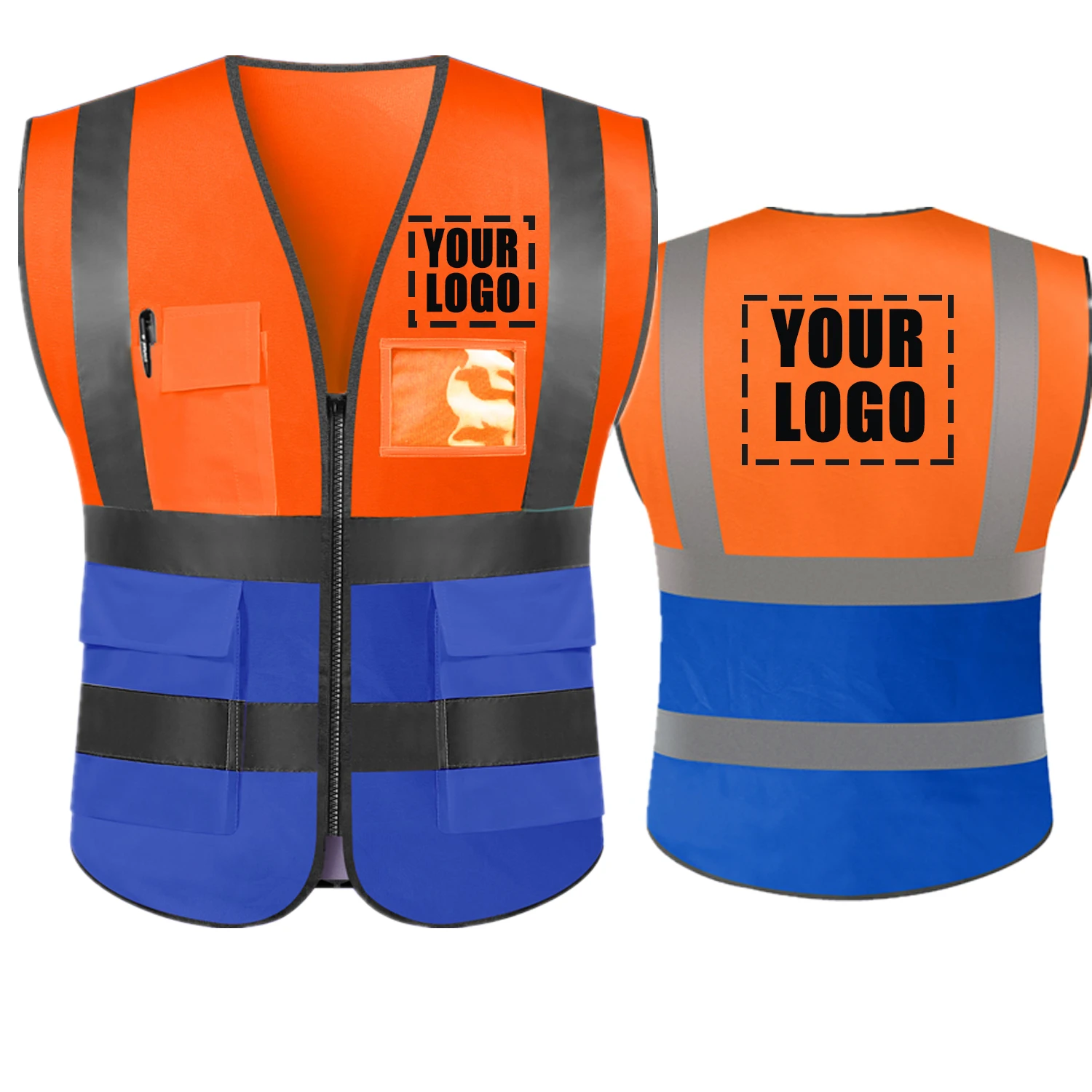 

Custom Your Text Logo High Visibility Security Working Reflective Vest Personalized Construction Traffic Outdoor Cycling Wear