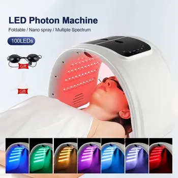 7-Color LED Light Therapy Facial Beauty Machine with Nano Spray & Smart Touch Control
