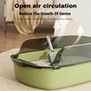 Cat Litter Box Semi-enclosed Cats Toilet Plastic Durable Pet Bedpans with Litter Scoop Anti-Splash Kitten Toilet Cat Supplies 3