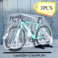 3 pièces de housse de vélo durable, housse de vélo de route de montagne anti-poussière, imperméable, résistante au soleil et à la pluie, manchon pare-soleil 1