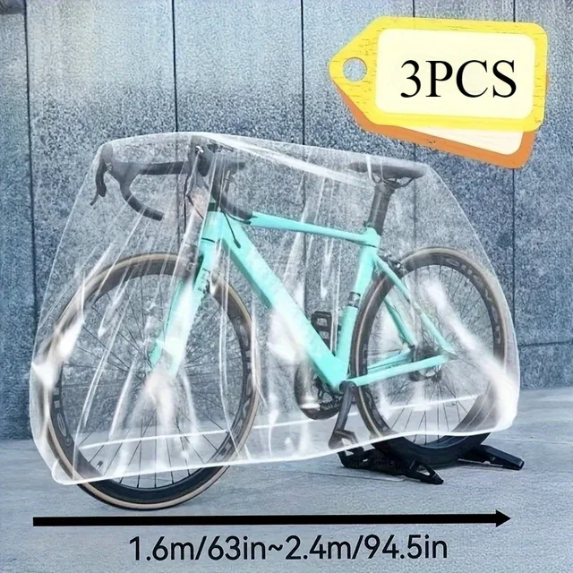 3 pièces de housse de vélo durable, housse de vélo de route de montagne anti-poussière, imperméable, résistante au soleil et à la pluie, manchon pare-soleil 1