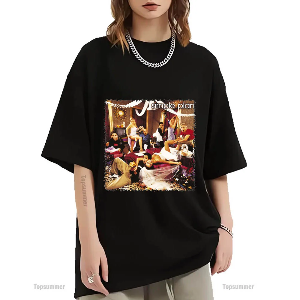 Senza Imbottiture, Senza Caschi... Solo Balls Album T Shirt Simple Plan Tour T-Shirt Uomo Pop Vintage Cotton Tshirt Abbigliamento Da Strada Da Donna