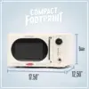 Retro Compact Countertop Microwave Oven 0.7 Cu. Ft. - 700-Watts with LED Digital Display, Child Lock -Easy Clean Interior 5