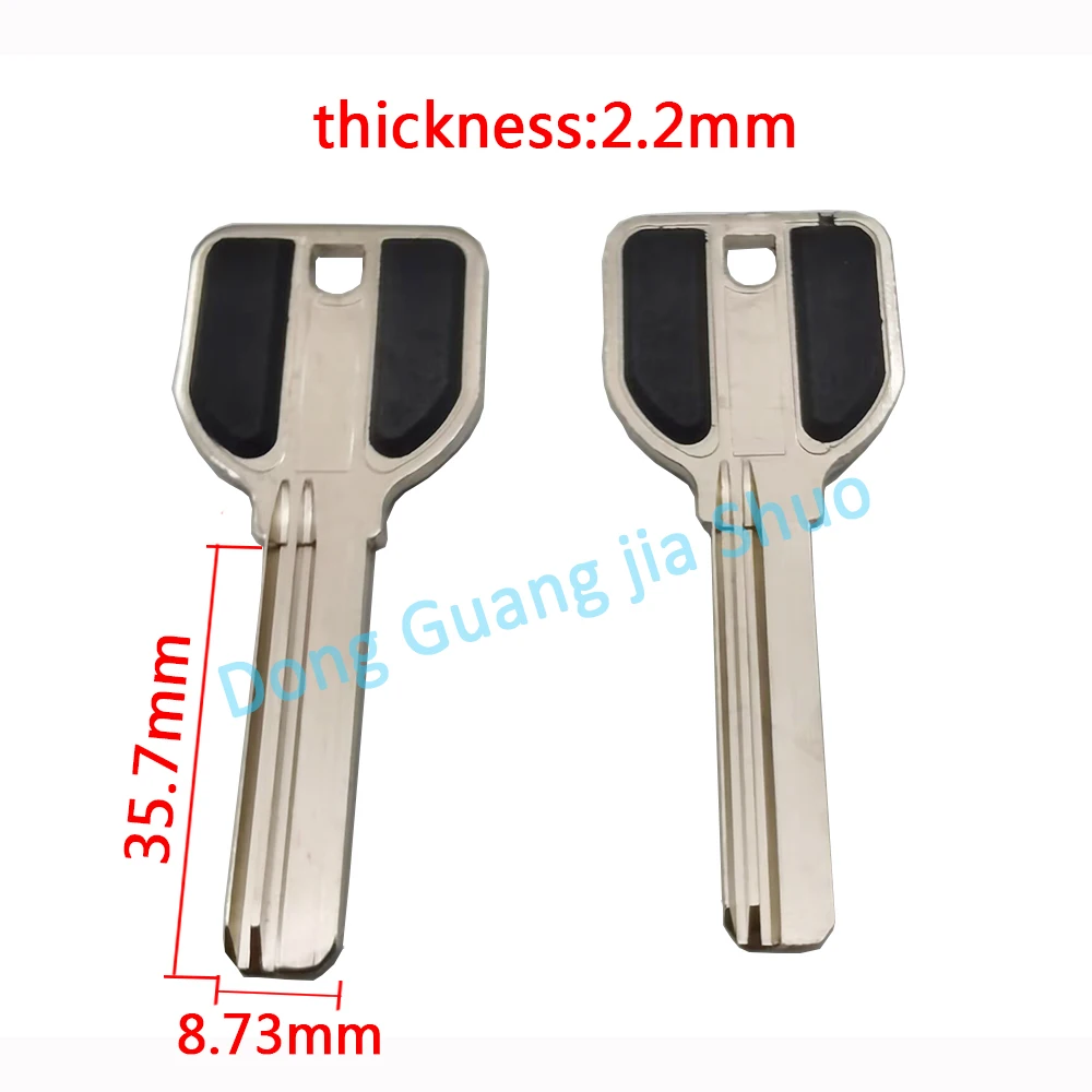30PCS JS073 35mm long patch key blank front and rear positioning key blank AB Caba lock