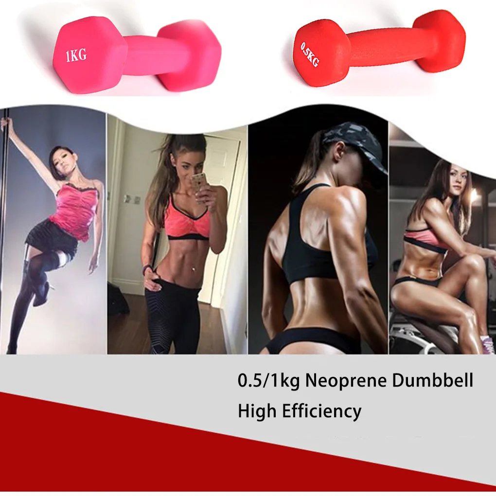 Neoprene Dumbbell Fitness Training with Non-Slide Hand Cast Iron Hand Bells Gym Yoga Exercise Weights Workout