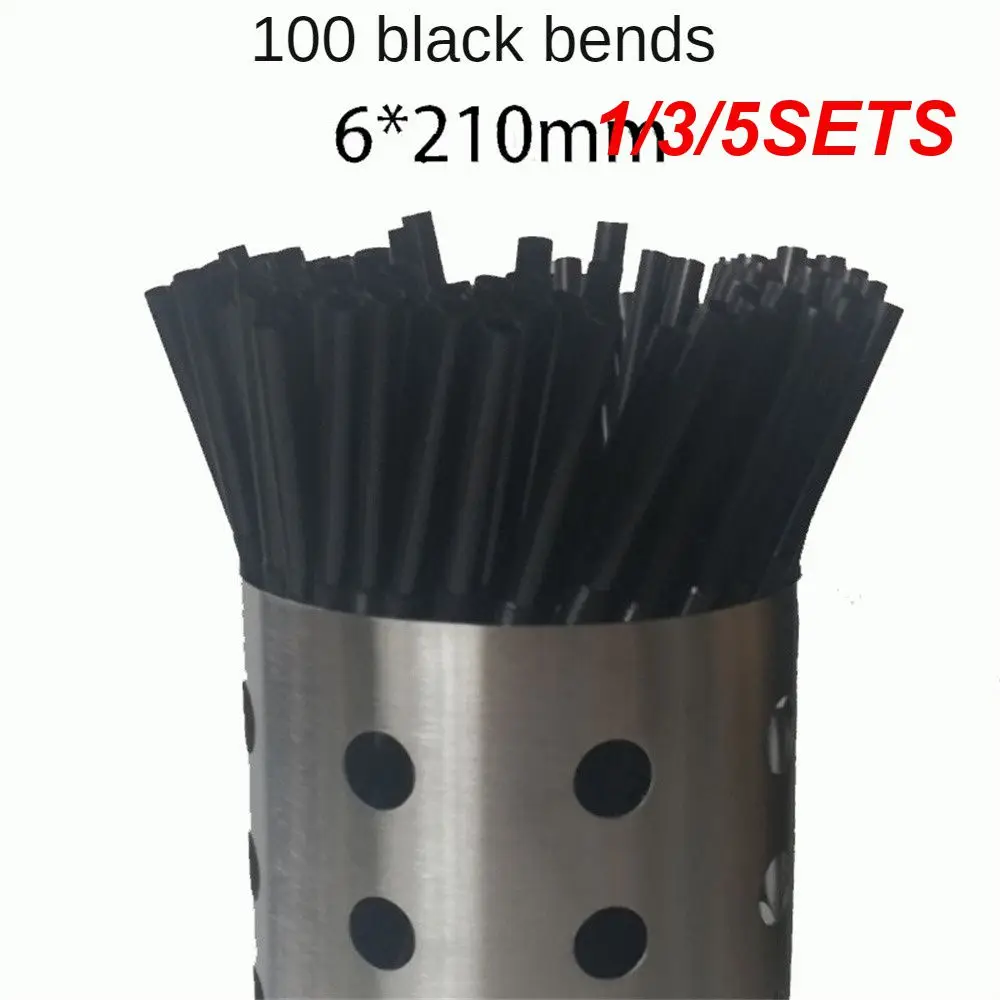Disposable Straw Material 6 * 210mm Can Be Reused Flexible And Flexible Convenient Straw 1/3/5SETS Bar Accessories Plastic