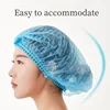 100 Pcs Disposable Non Woven Fabric Sterile Hat Hygienic Food Workshop Dust Hair Salon Makeup Cap Shower Cap Bathroom Supplies 3
