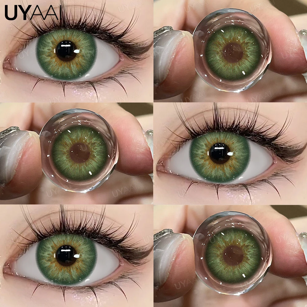 Vibrant Siri Green Cosmetic Contact Lenses - Enhancing Beauty with Bold Color
