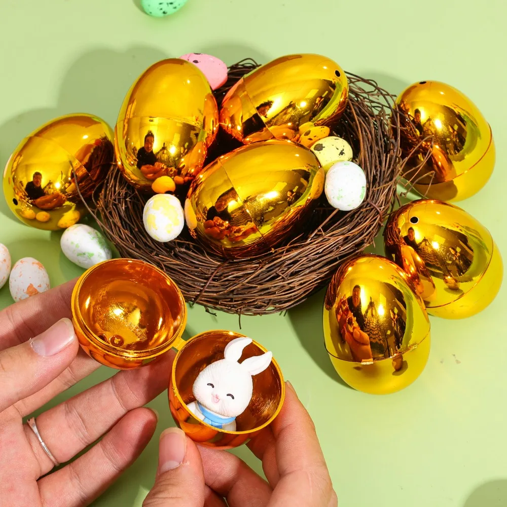 Golden Easter Egg Set 6
