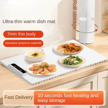 220V Multi-Functional Electric Beverage Warmer with Non-Slip Surface and Foldable Design Dishes Warmer for Hot Meals and Drinks 1