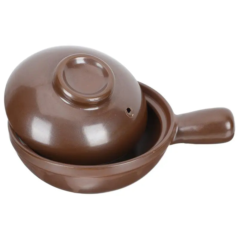 Pot Soup Casserole Ceramic Cooking Lid Stew Clay Pan Earthenware Bowl Rice Cooker Hot Porcelain Small Donabe Stockpot Handle