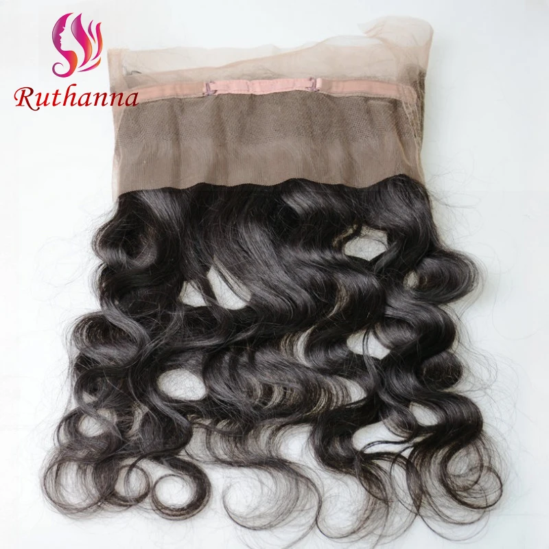 Body Wave 360 Lace Frontal Human Hair Pre-Plucked Hairline Brazilian Remy Hair Transparent Lace 360 Frontal For Women